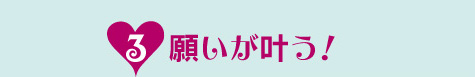 3：願いが叶う！